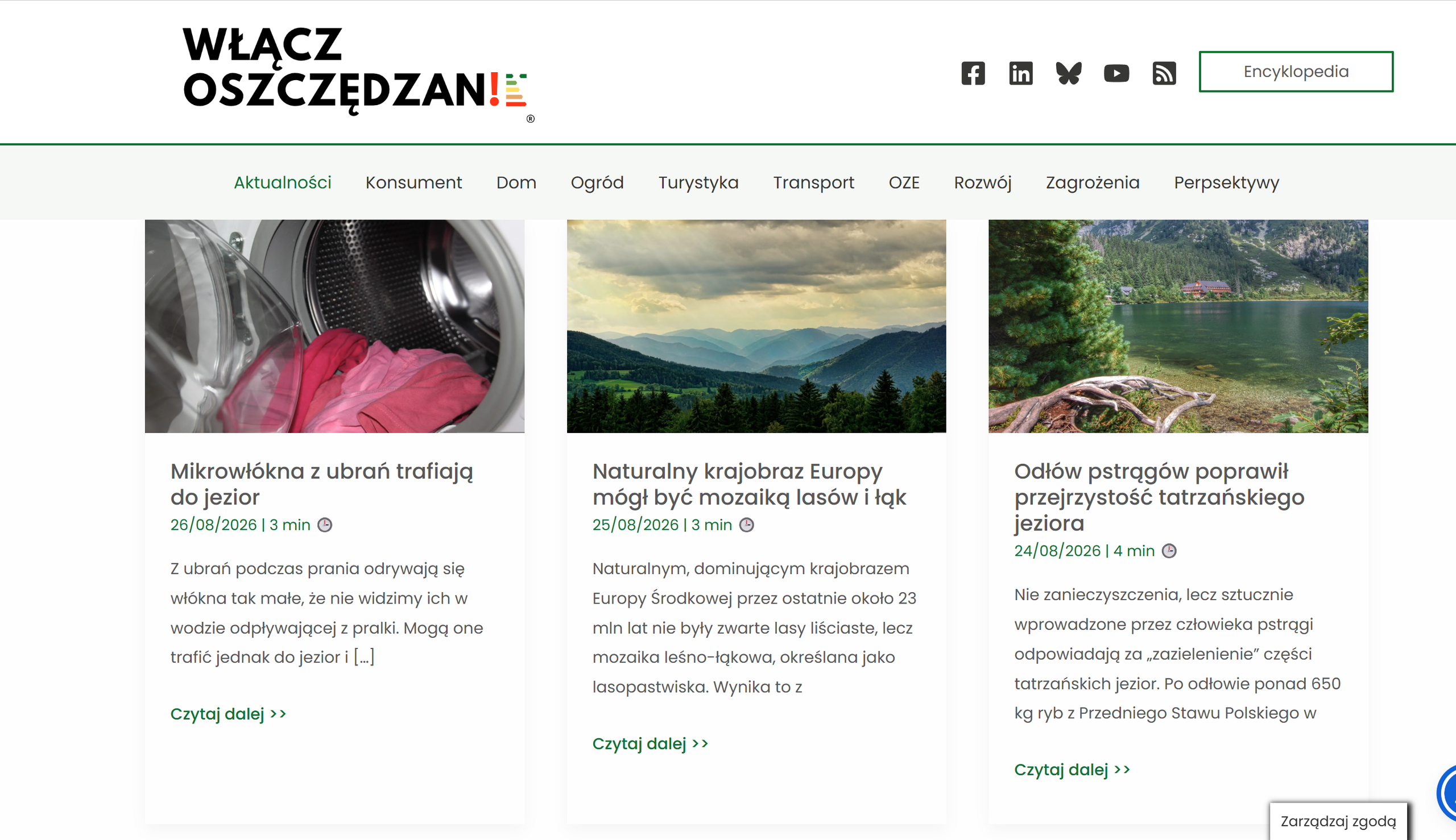 Włącz oszczędzanie - zrzut ekranu