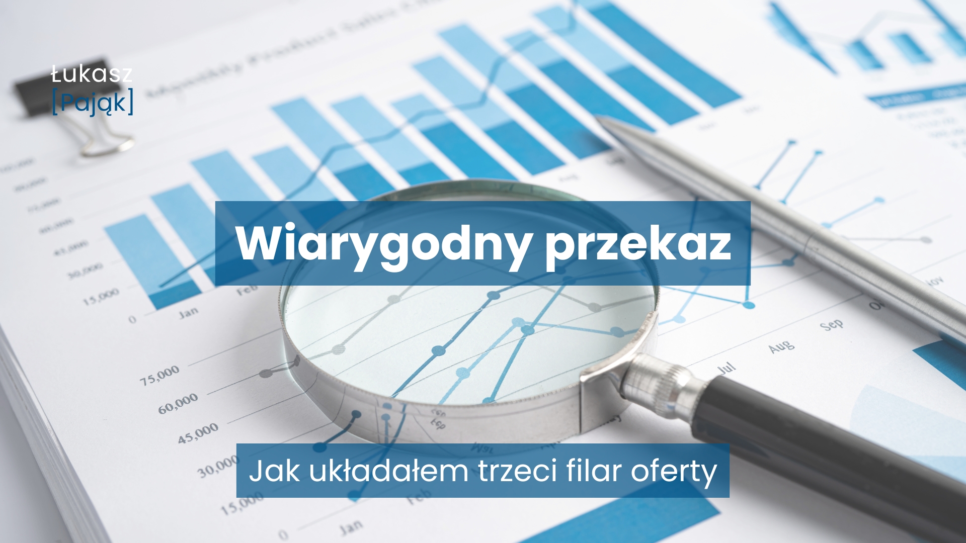 Grafika z napisem „Wiarygodny przekaz” i podtytułem „Jak układałem trzeci filar oferty”, przedstawiająca lupę nad wykresami i danymi, symbolizującą sprawdzanie faktów i wiarygodność komunikacji środowiskowej.
Czy ta rozmowa jest jak dotąd pomocna?